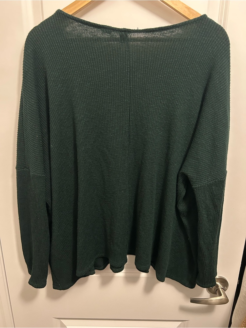 BDG urban outfitters Deep Green V-Neck Ribbed Sweater with Pockets - Picture 3 of 3